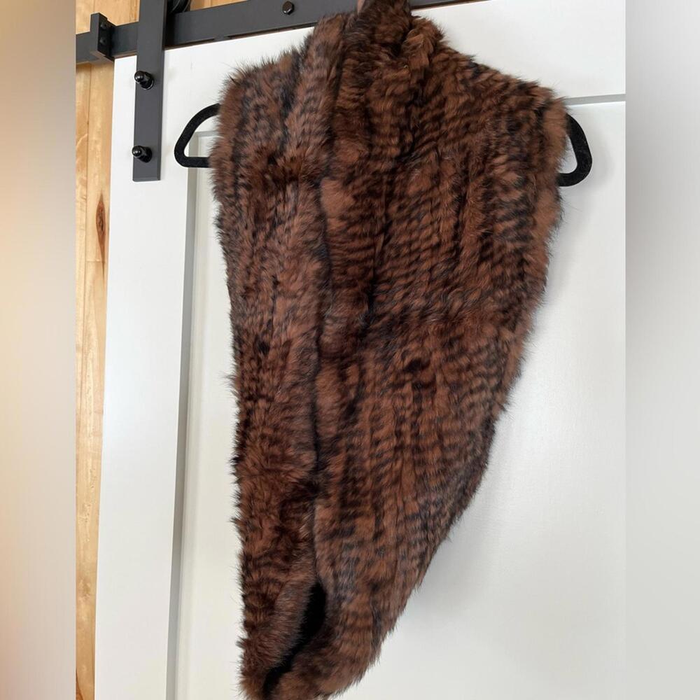 Anabelle rabbit fur scarf